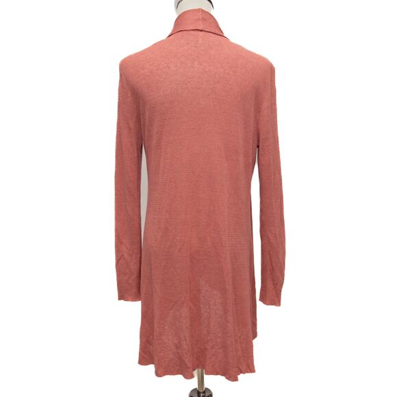 Eileen Fisher Lightweight Open Front Linen Blend Cardigan Size Small - Picture 3 of 9